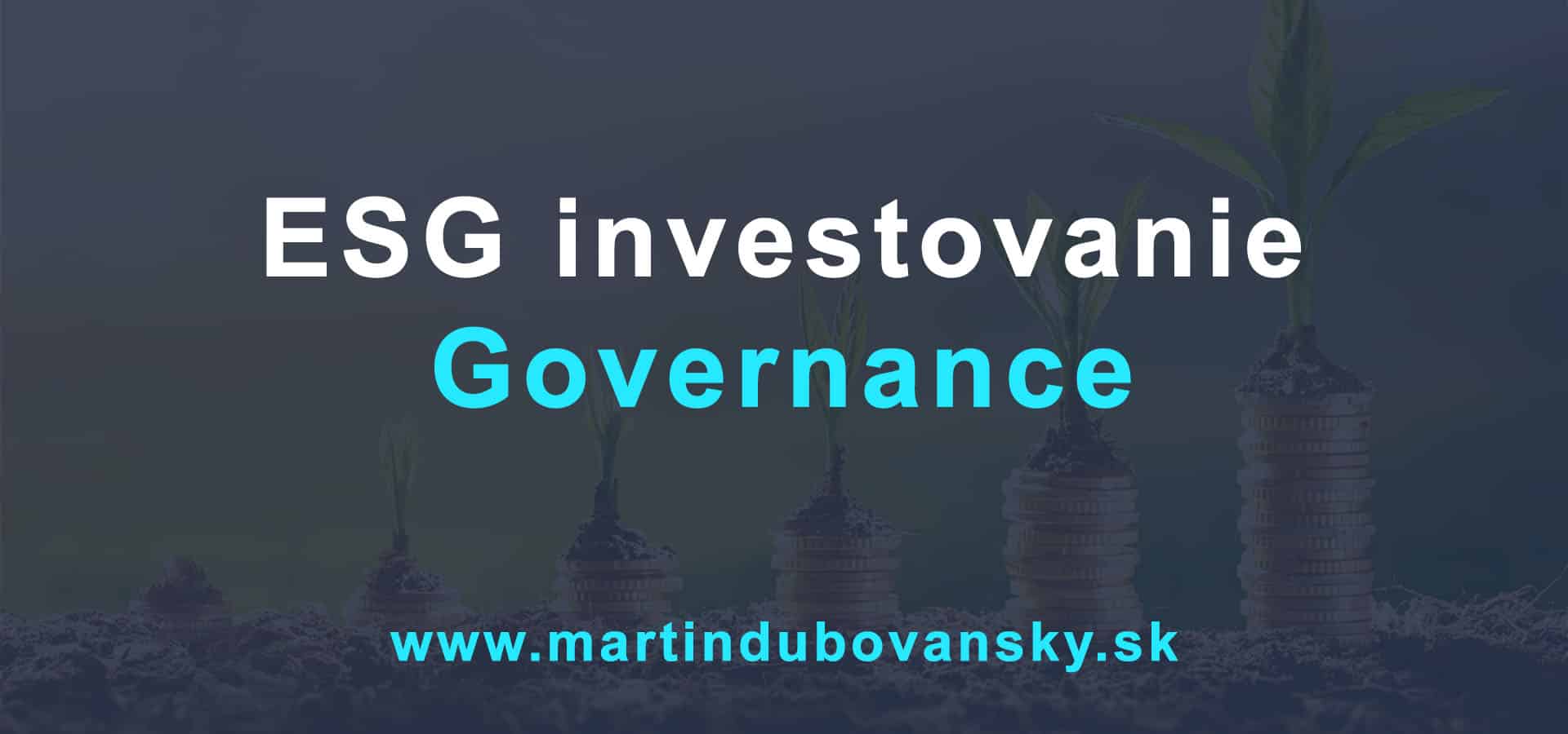 Investovanie do ESG governance